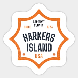 Harkers Island, NC Summertime Vacationing Sun Signs Sticker